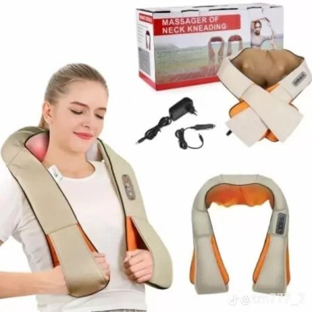 جهاز تدليك الرقبة والظهر الحراري بنظام العجن (Kneading Massager)
