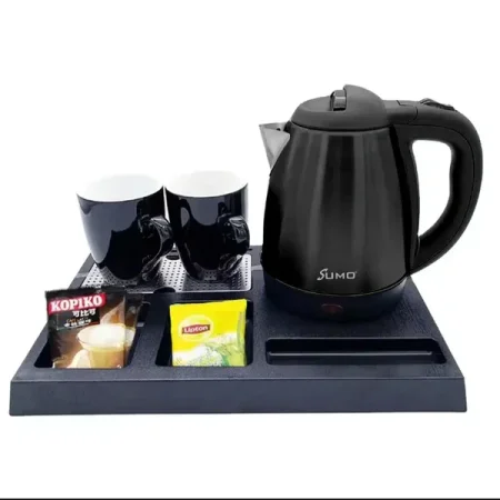مجموعة تحضير الشاي 3 في 1 ( غلاية كهربائية وكوبين مع صينية تقديم ) من سومو (SM-930)