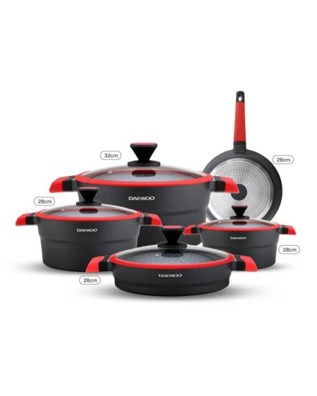 طقم قدور دايو الكورى الأصلي – طبقة جرانيت 5 طبقات