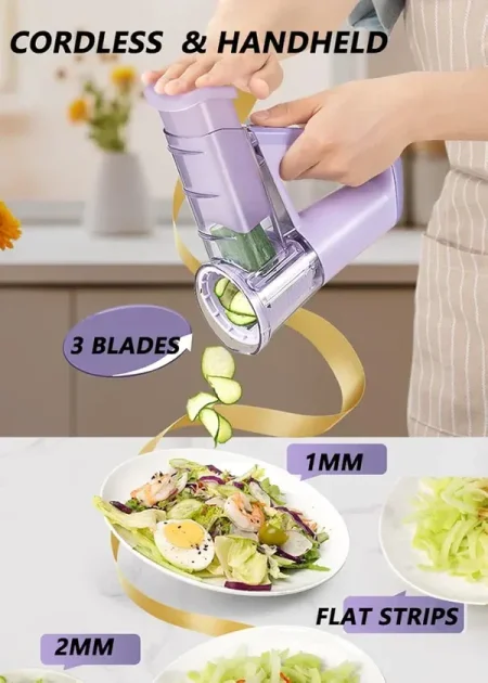 فرّامة وقطّاعة خضار لاسلكية متعددة الوظائف